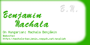 benjamin machala business card